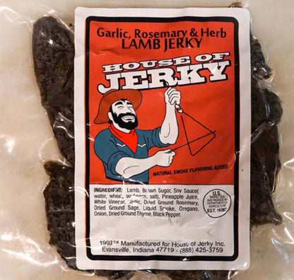 Washington State Jerky - Game Meat - Lamb Jerky - Garlic & Rosemary - 1.75oz