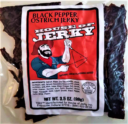 Washington State Jerky - Game Meat - Ostrich Jerky - Peppered