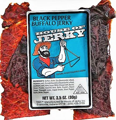 Washington State Jerky - Meat Jerky - Buffalo Jerky (Bison) - Black Pepper